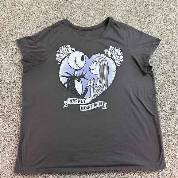 The Nightmare Before Christmas Shirt Womens 3XL Simply Meant To Be Jack Sally - Picture 2 of 13